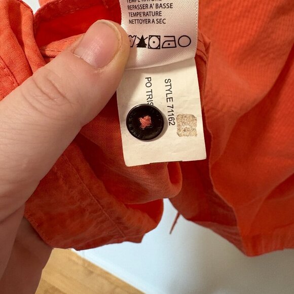 Royal Robbins button down shirt orange short sleeve size L Summer Casual - Picture 13 of 13